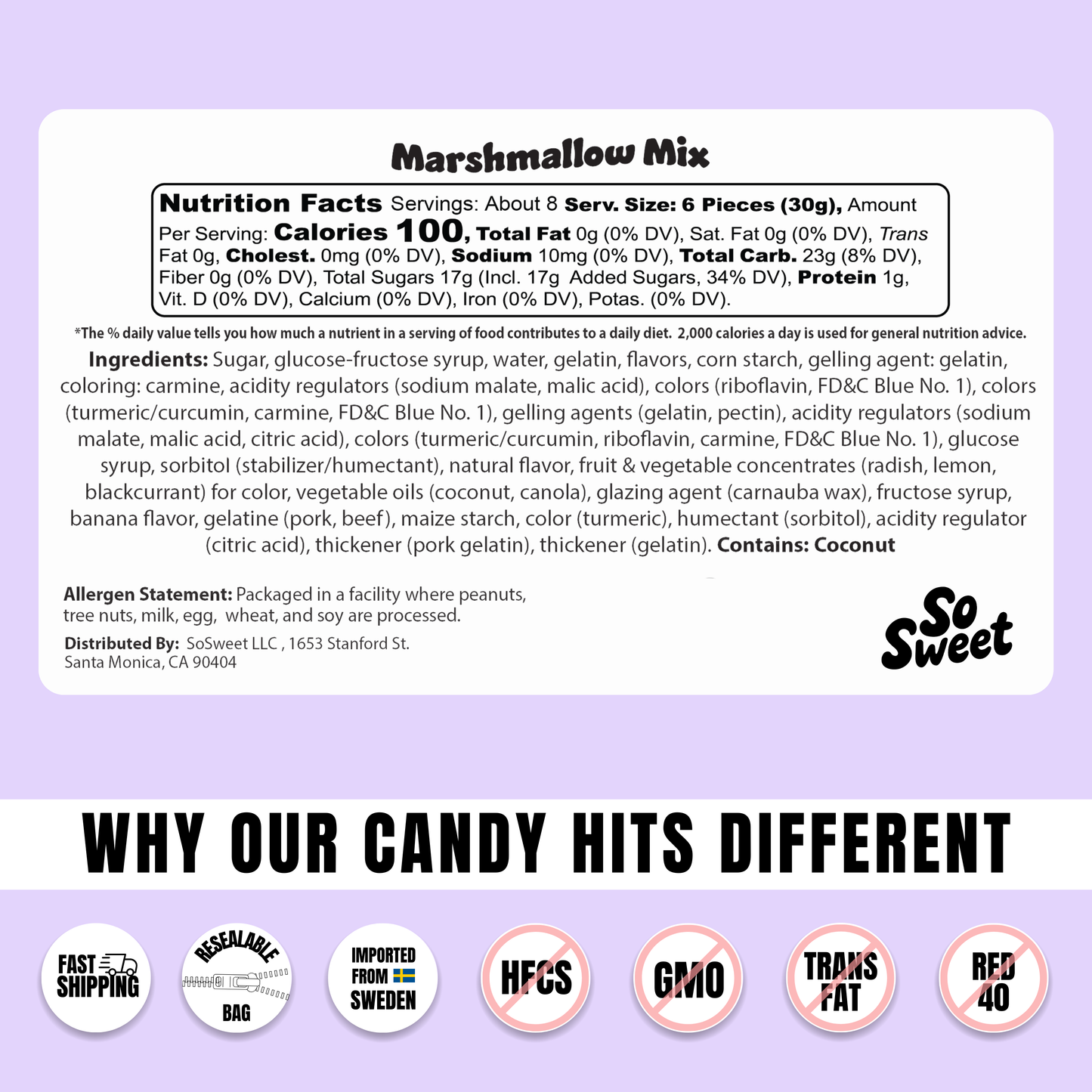 Swedish Candy Marshmallow Mix