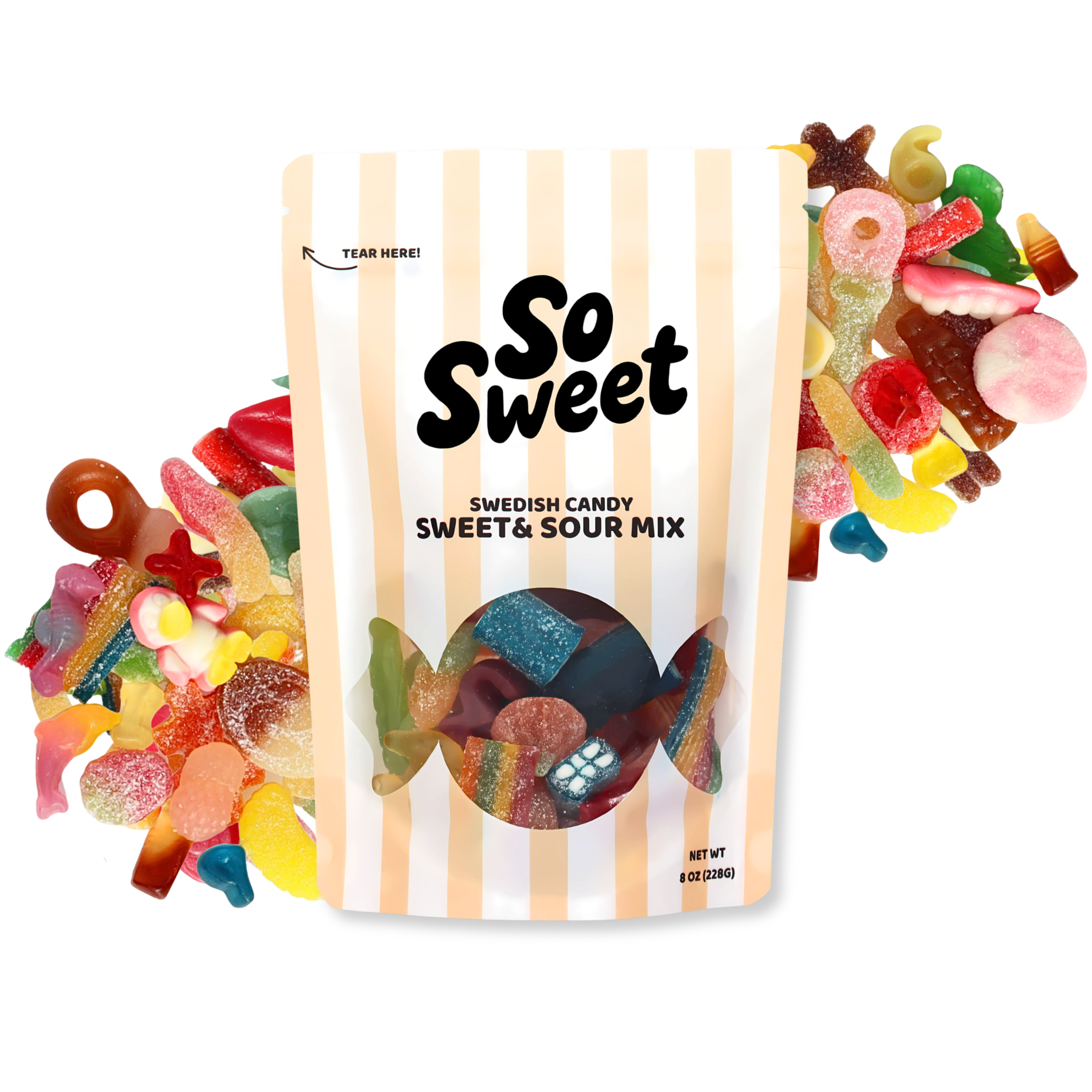 Swedish Candy Sweet & Sour 1/2lb Mix