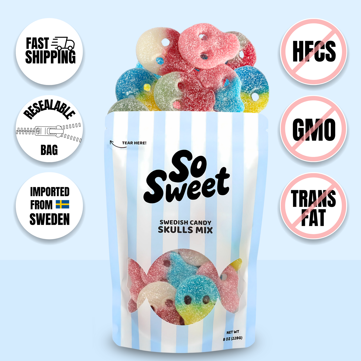 Swedish Candy Skulls Mix