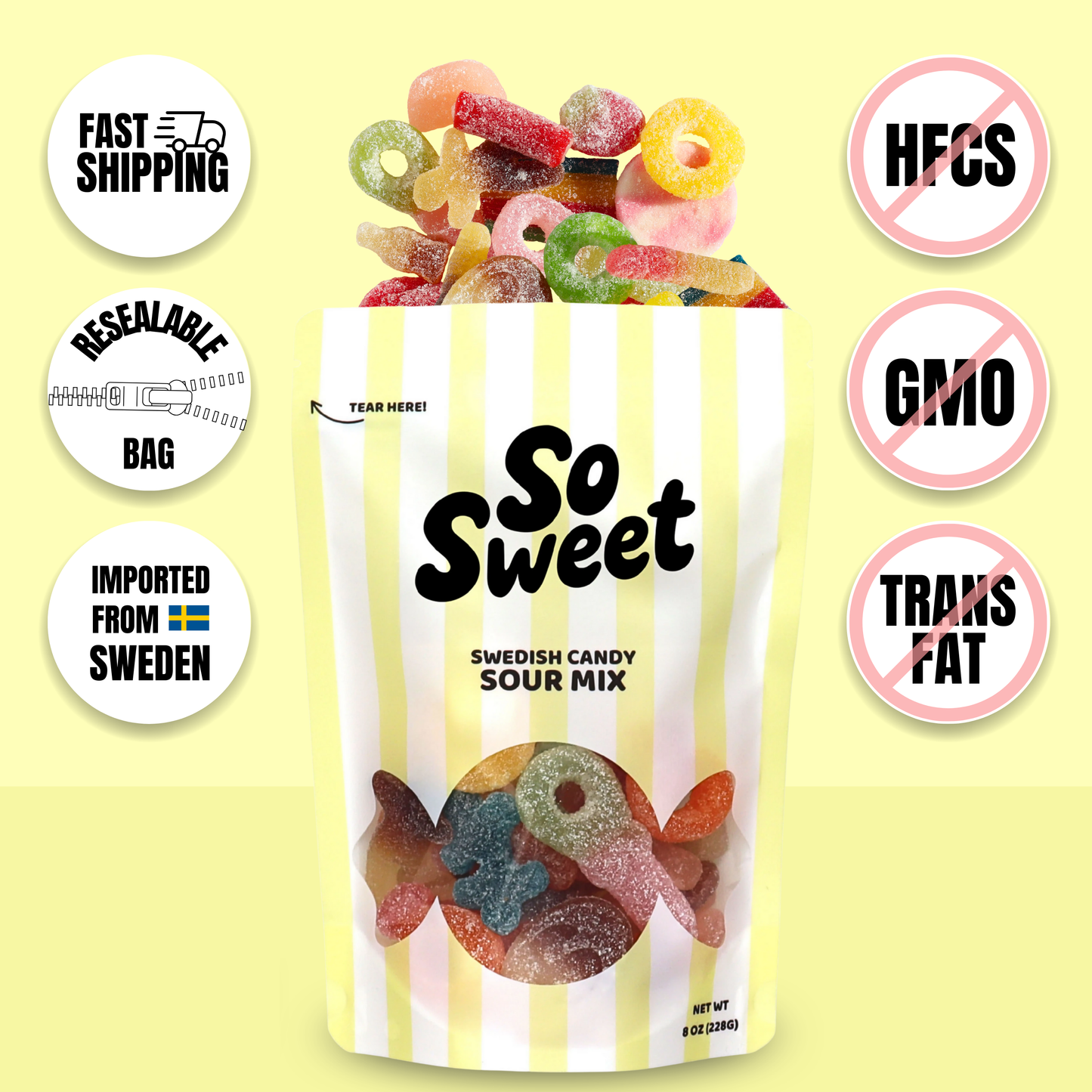 Swedish Candy 1/2lb Sour Mix