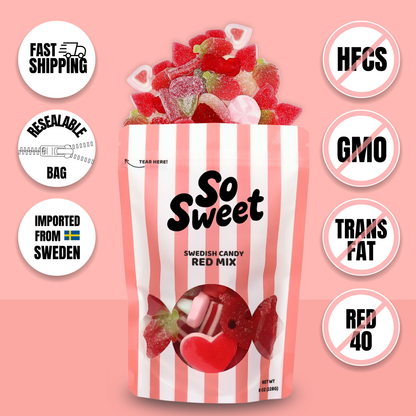 Swedish Candy 1/2lb Red Mix