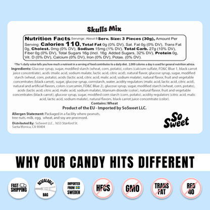 Swedish Candy Skulls Mix