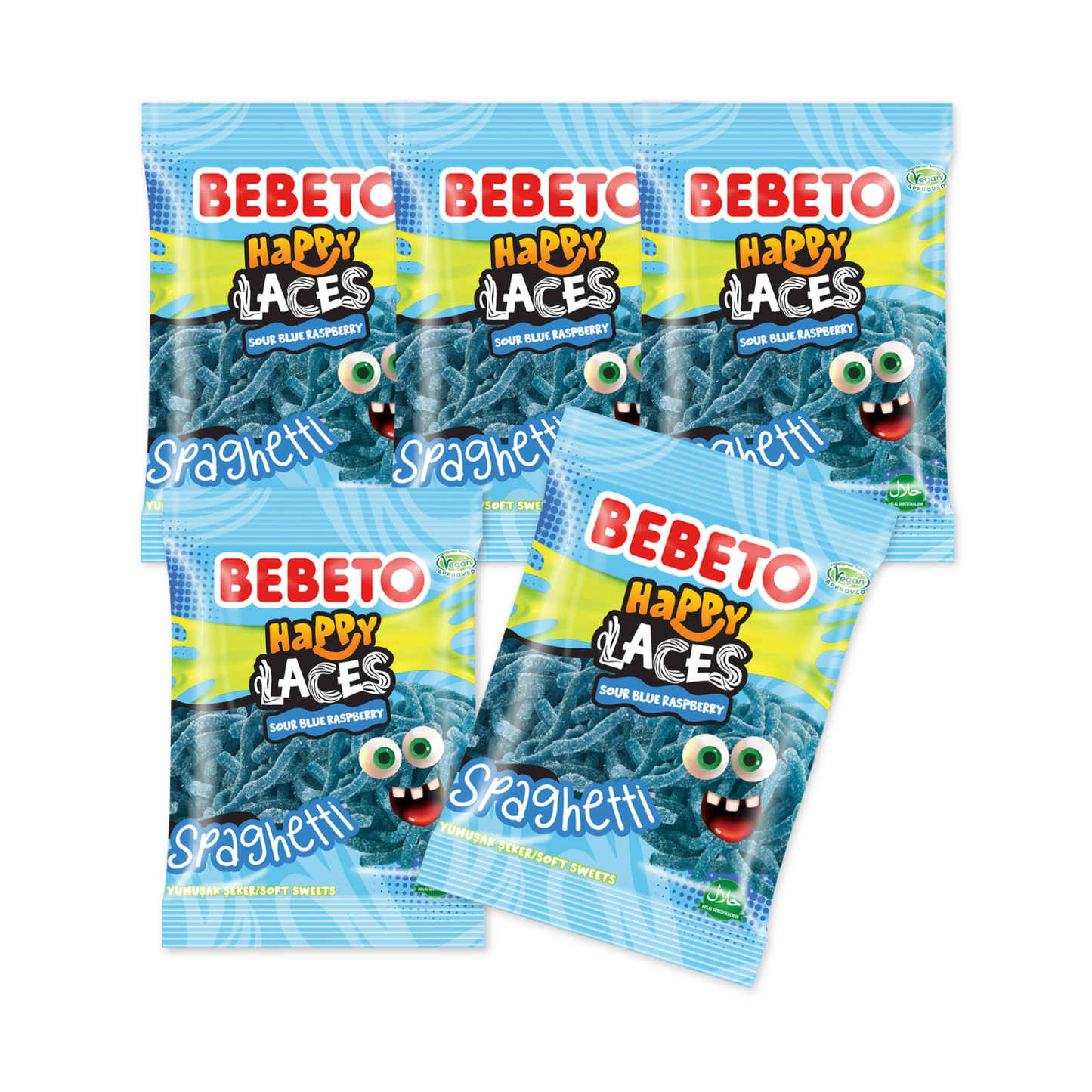 Bebeto Spaghetti Sour Blue Raspberry